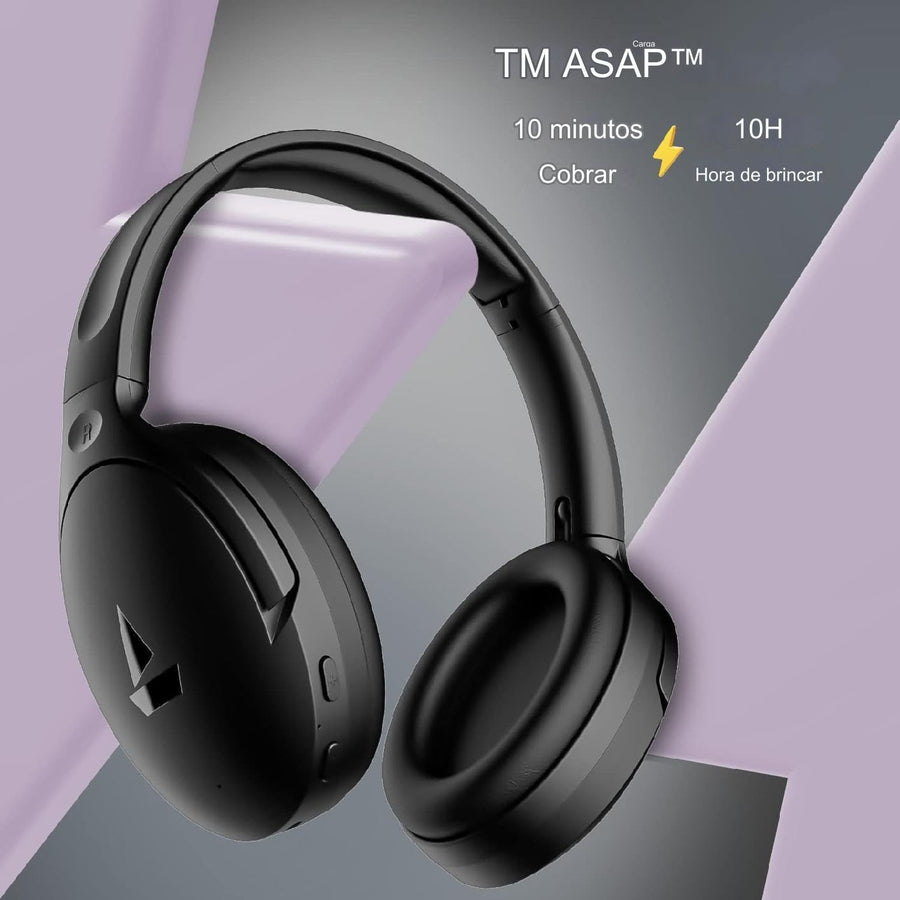 Boat Rockerz 551 ANC Bluetooth Hybrid Active Noise Cancellation Over Ear Headphones (Stellar Black)