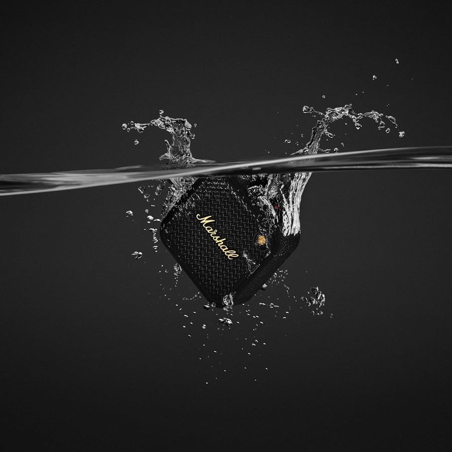 Marshall Willen II Portable Bluetooth Speaker, 17+ Hours Playtime, Dust & Waterproof IP67 – Black & Brass
