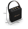 Marshall Stockwell II Portable Bluetooth Speaker, 20+ Hours Playtime, 360° Sound, Water-Resistant IPX4 – Black & Brass