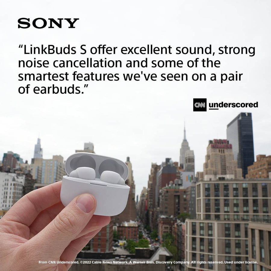 Sony LinkBuds S WF-LS900N Noise Cancellation Bluetooth Earbuds, TWS, Hi-Res Audio, Up to 23Hrs Battery-Black