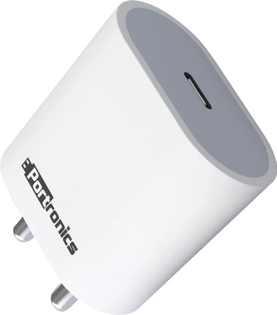 Portronics Adapto 20W USB-C Fast Charger White | iTechArena