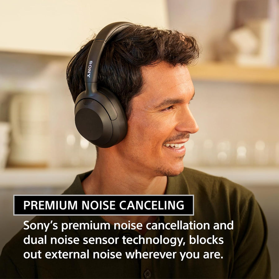 Sony ULT Wear WH-ULT900N Noise Cancelling Wireless Bluetooth Over-Ear Headphones, Massive Bass, 50Hrs Battery – Black