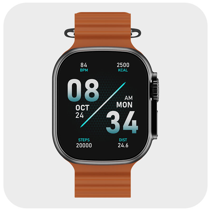 boAt Wave Glory Smartwatch with 1.96"(4.97 cms) HD Display, BT Calling, 100+ Sports Modes, Premium Metal Body