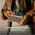 Marshall Emberton II Compact Portable Bluetooth Speaker, 30+ Hours Playtime, 360° Sound, Dust & Waterproof IP67 – Cream