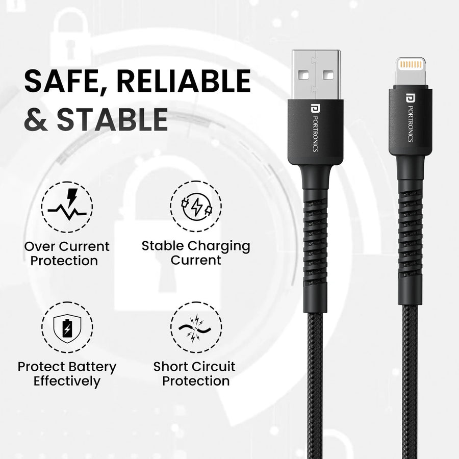 Portronics Konnect X USB To 8 Pin Cable