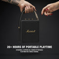 Marshall Stockwell II Portable Bluetooth Speaker, 20+ Hours Playtime, 360° Sound, Water-Resistant IPX4 – Black & Brass