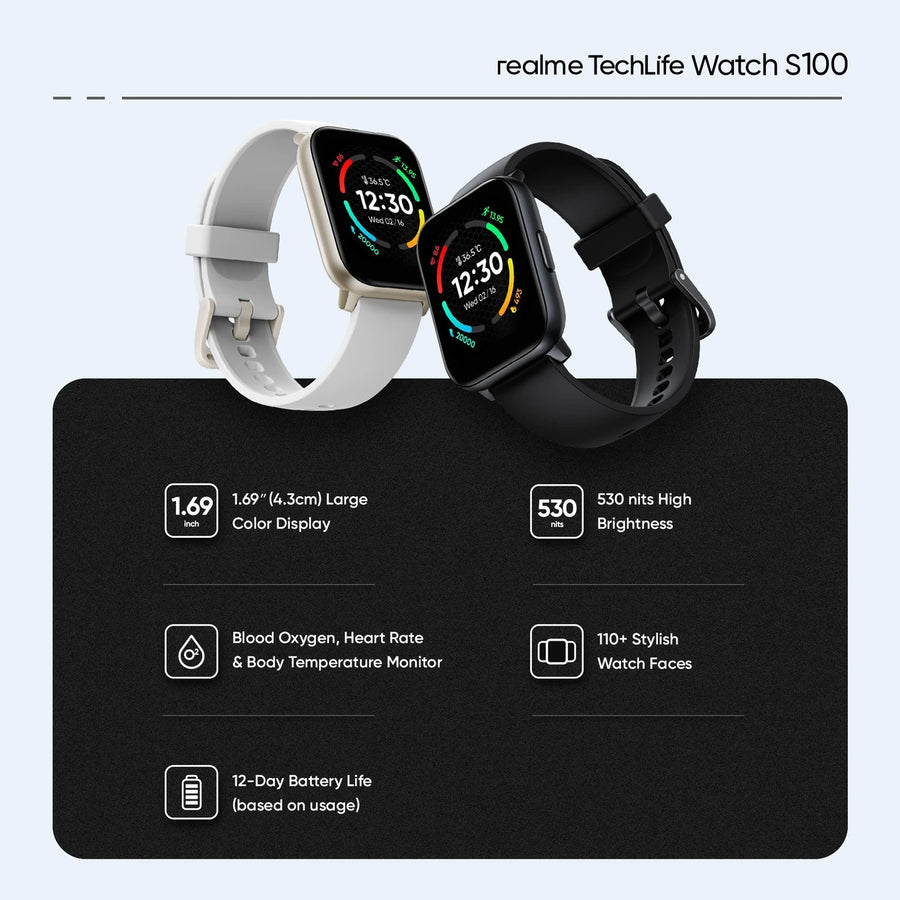 Realme TechLife Watch S100 (Light Grey)
