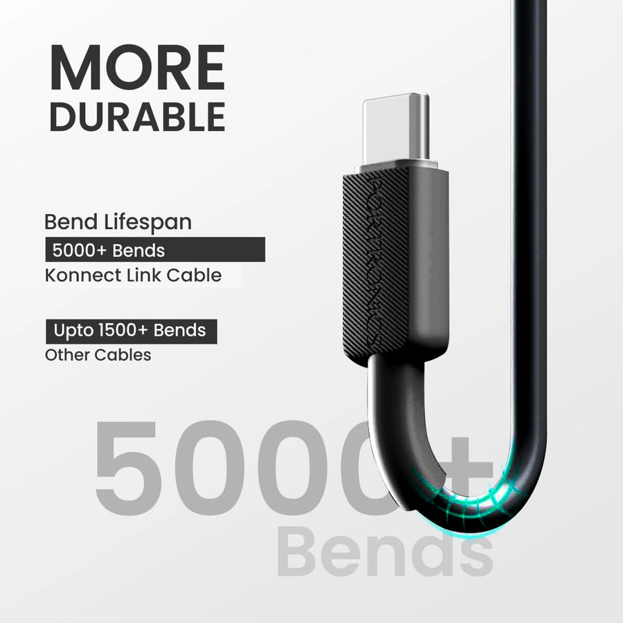 Portronics Konnect Link Micro USB Cable (Black)