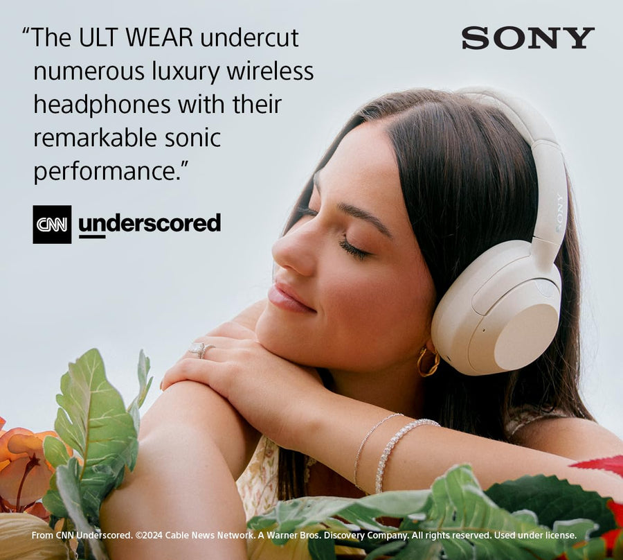 Sony ULT Wear WH-ULT900N Noise Cancelling Wireless Bluetooth Over-Ear Headphones, Massive Bass, 50Hrs Battery – Black