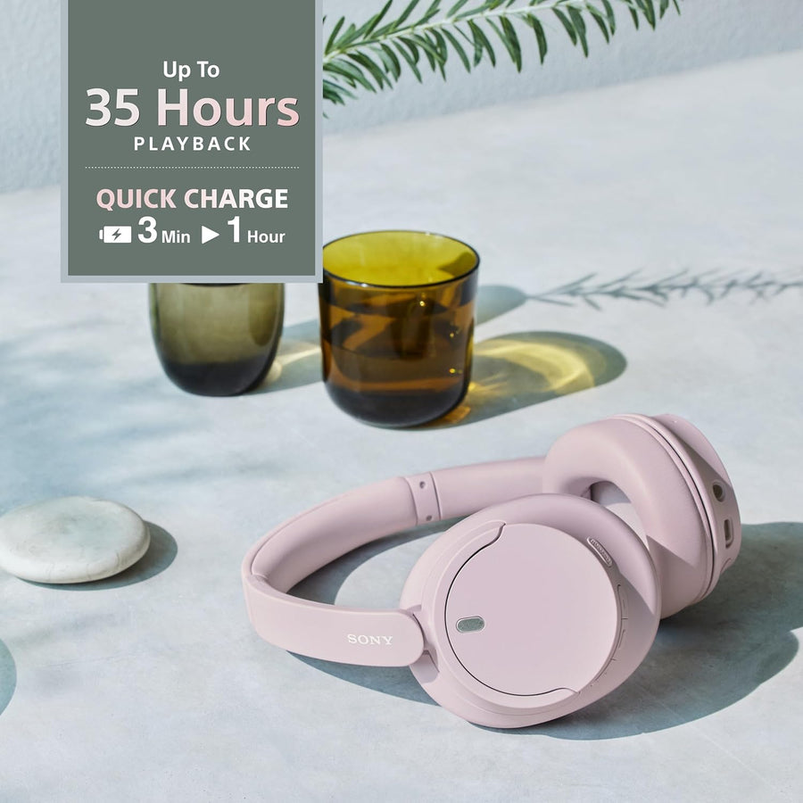 Sony WH-CH720N Noise Cancellation Wireless Bluetooth Over Ear Headphones with Mic, Up to 35Hrs Battery- Pink
