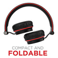 Boat Rockerz 410 Wireless Bluetooth On Ear Headphones with Mic,(Black/Red)