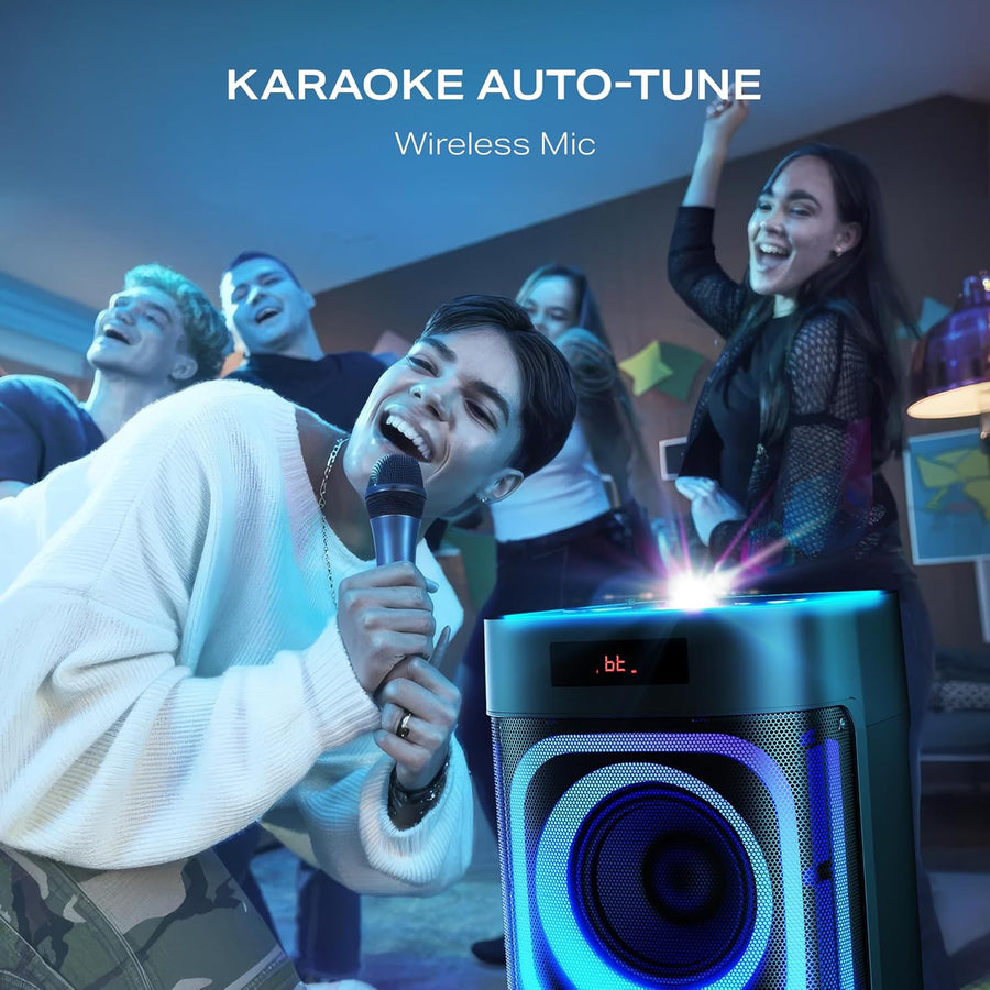 Boat PartyPal 700, Bluetooth Speaker, Karaoke mic with Speaker (Premium Black)