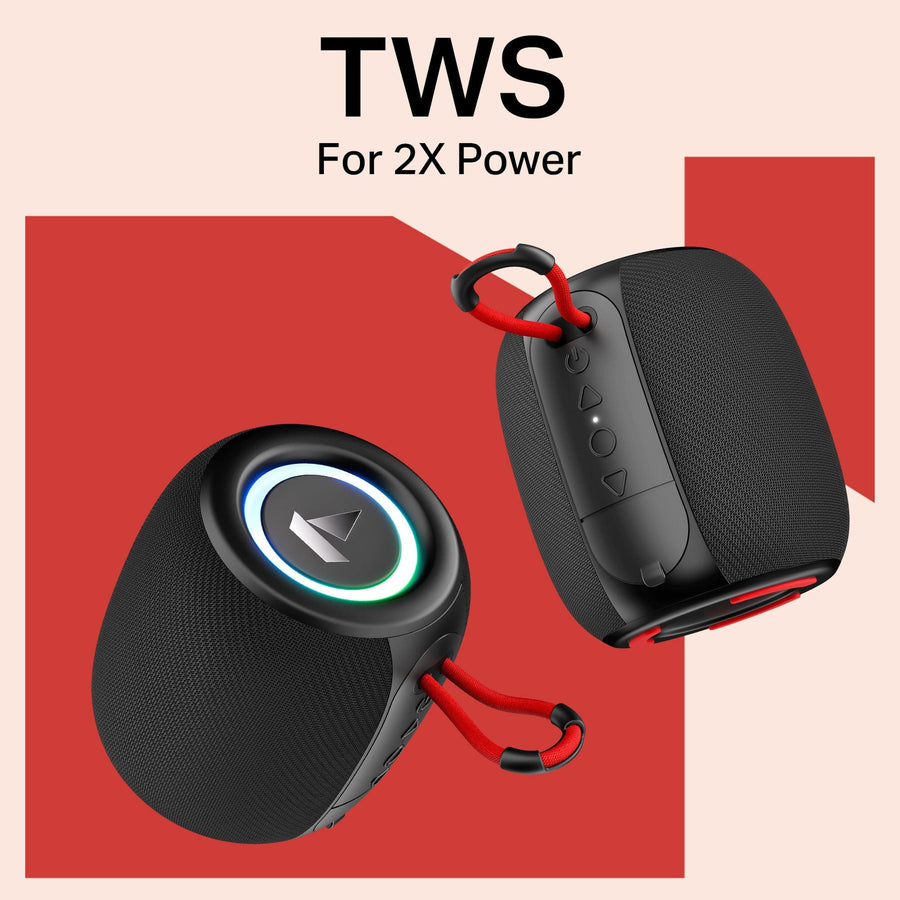boAt Stone 208 Portable Bluetooth Speaker with 5W Sound, TWS, RGB Lights and 8H Playback