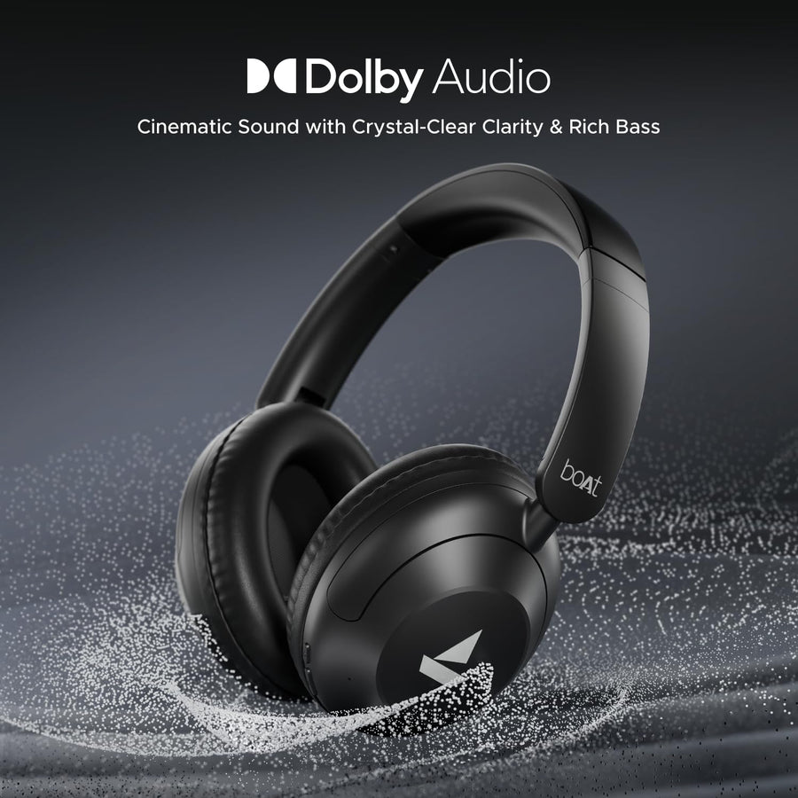 Boat Rockerz 650 Pro Bluetooth Over Ear Headphones with Mic (Iris Black)