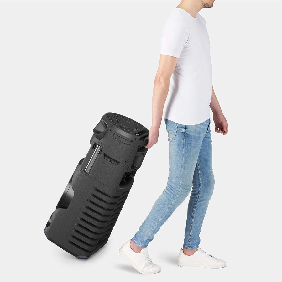 Sony MHC-V43D High Power Party Speaker, Bluetooth, Mic & Guitar Input, Jet Bass Booster, Gesture Control, USB, HDMI – Black