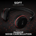 Boat Rockerz 410 Wireless Bluetooth On Ear Headphones with Mic,(Black/Red)