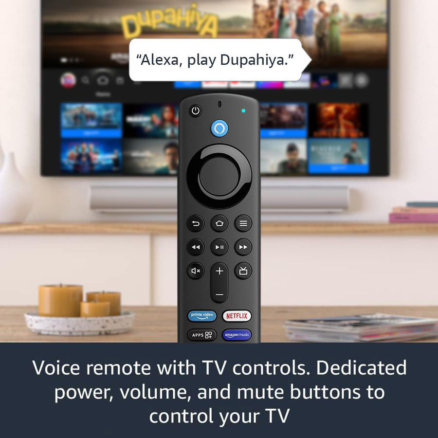 Fire TV Stick voice remote with TV controls