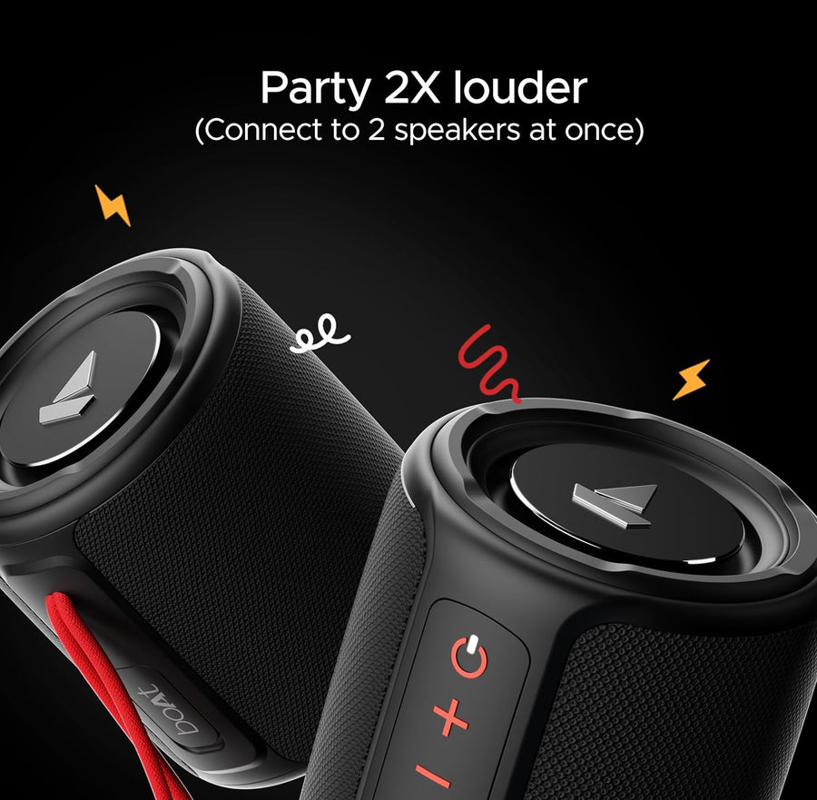 Boat Stone 358 Bluetooth Speaker with (Raging Black)