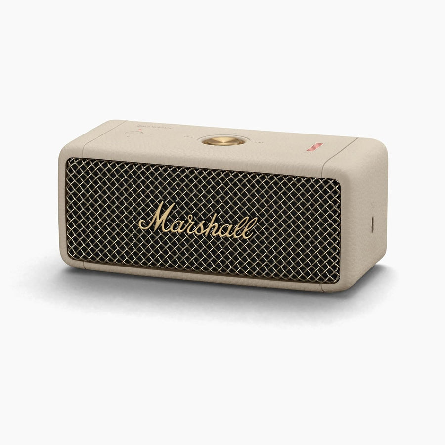 Marshall Emberton II Compact Portable Bluetooth Speaker, 30+ Hours Playtime, 360° Sound, Dust & Waterproof IP67 – Cream