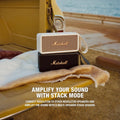 Marshall Middleton Portable Bluetooth Speaker, 20+ Hours Playtime, 360° Sound, Dust & Waterproof IP67 – Black & Brass