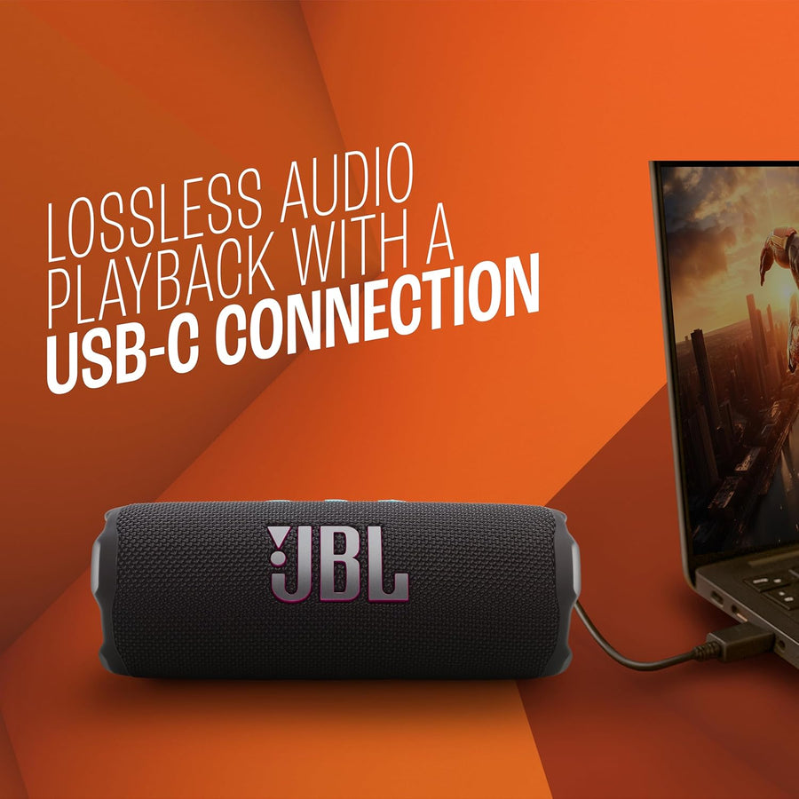 JBL Flip 7 Wireless Portable Bluetooth Speaker, (Black)