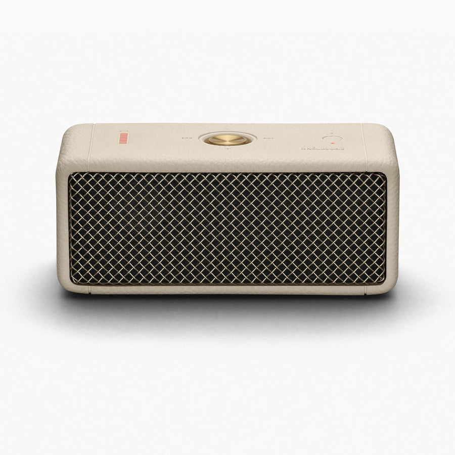 Marshall Emberton II Compact Portable Bluetooth Speaker, 30+ Hours Playtime, 360° Sound, Dust & Waterproof IP67 – Cream