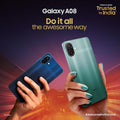 Samsung Galaxy A08 front and back