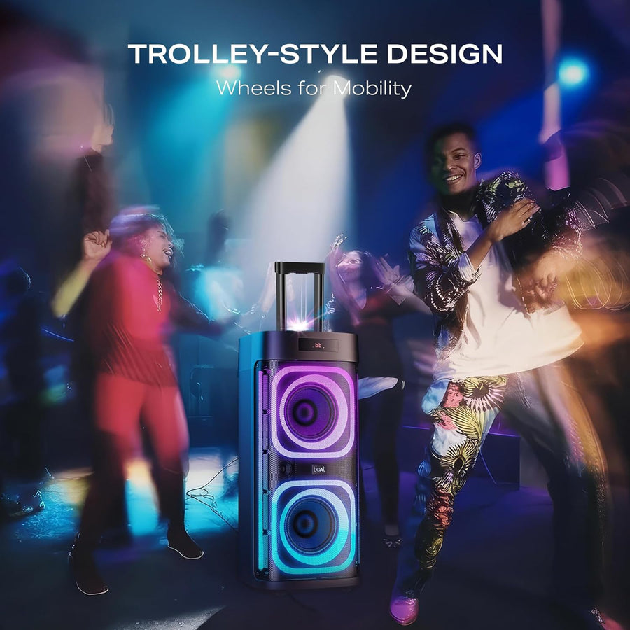 Boat PartyPal 700, Bluetooth Speaker, Karaoke mic with Speaker (Premium Black)