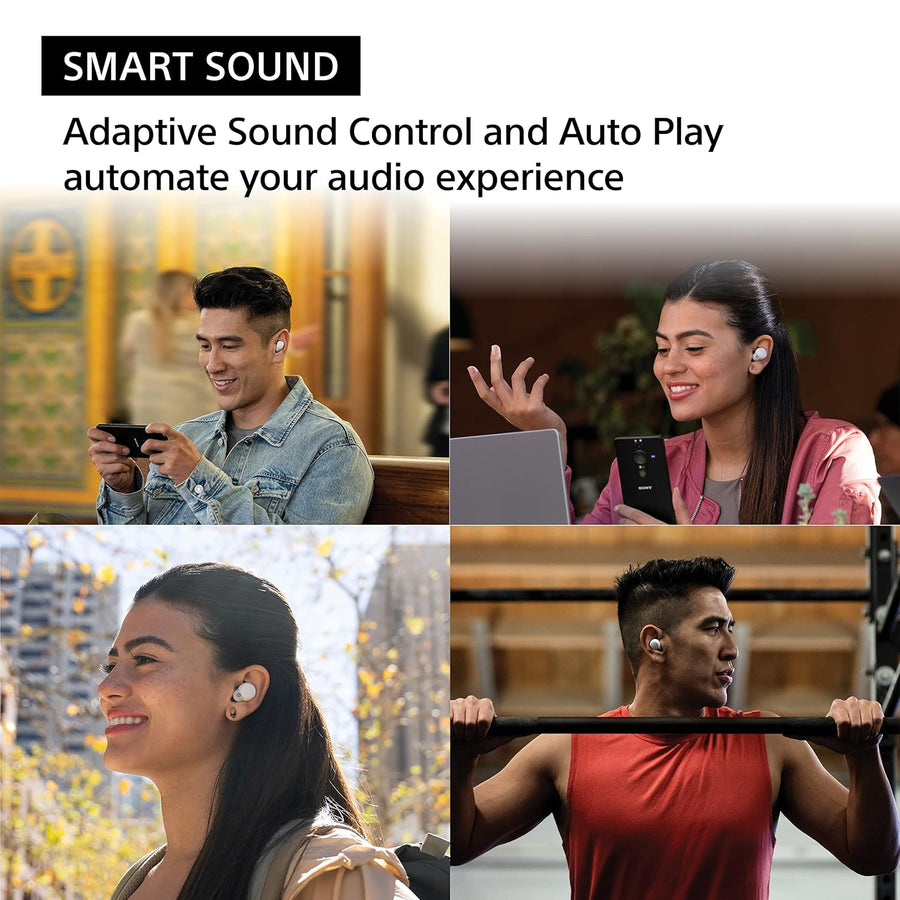 Sony LinkBuds S WF-LS900N Noise Cancellation Bluetooth Earbuds, TWS, Hi-Res Audio, Up to 23Hrs Battery-Black
