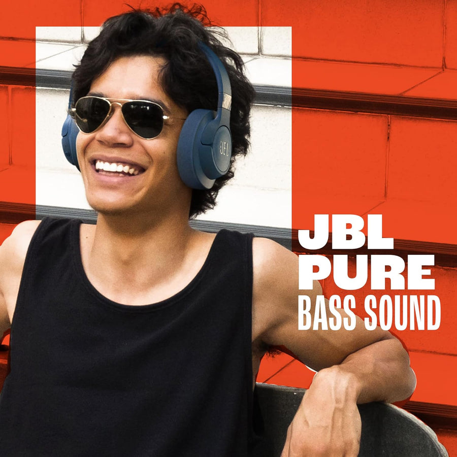 JBL Tune 720BT Wireless Over Ear Headphones with Mic, (Blue)