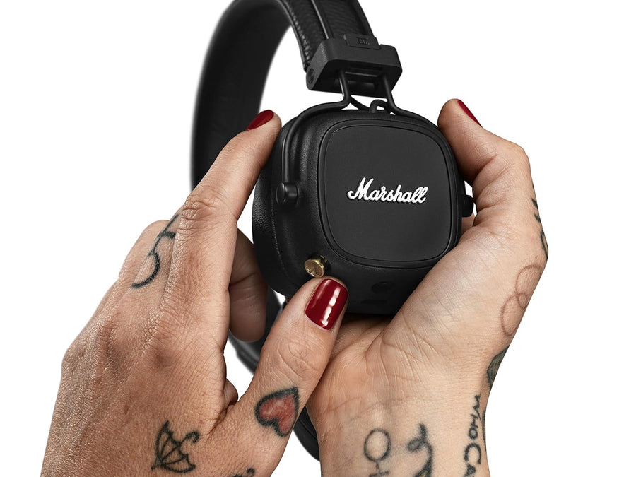 Marshall Major IV Wireless Bluetooth On Ear Headphone with Mic (Black)