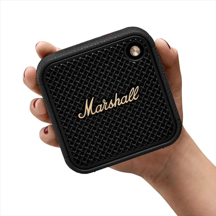 Marshall Willen II Portable Bluetooth Speaker, 17+ Hours Playtime, Dust & Waterproof IP67 – Black & Brass