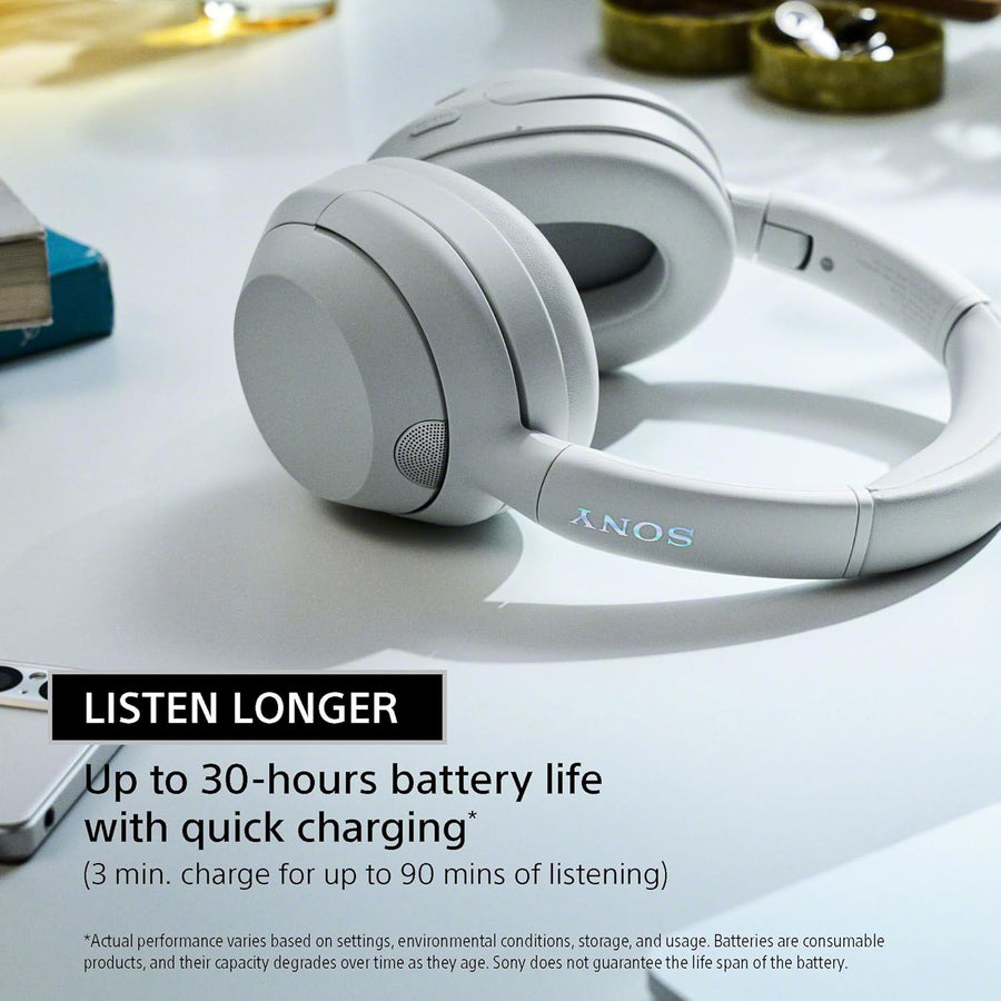 Sony ULT Wear WH-ULT900N Noise Cancelling Wireless Bluetooth Over-Ear Headphones, Massive Bass, 50Hrs Battery – Black