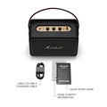 Marshall Kilburn III Portable Bluetooth Speaker, 50+ Hours Playtime, 360° Sound, Dust & Water-Resistant IP54 – Black & Brass
