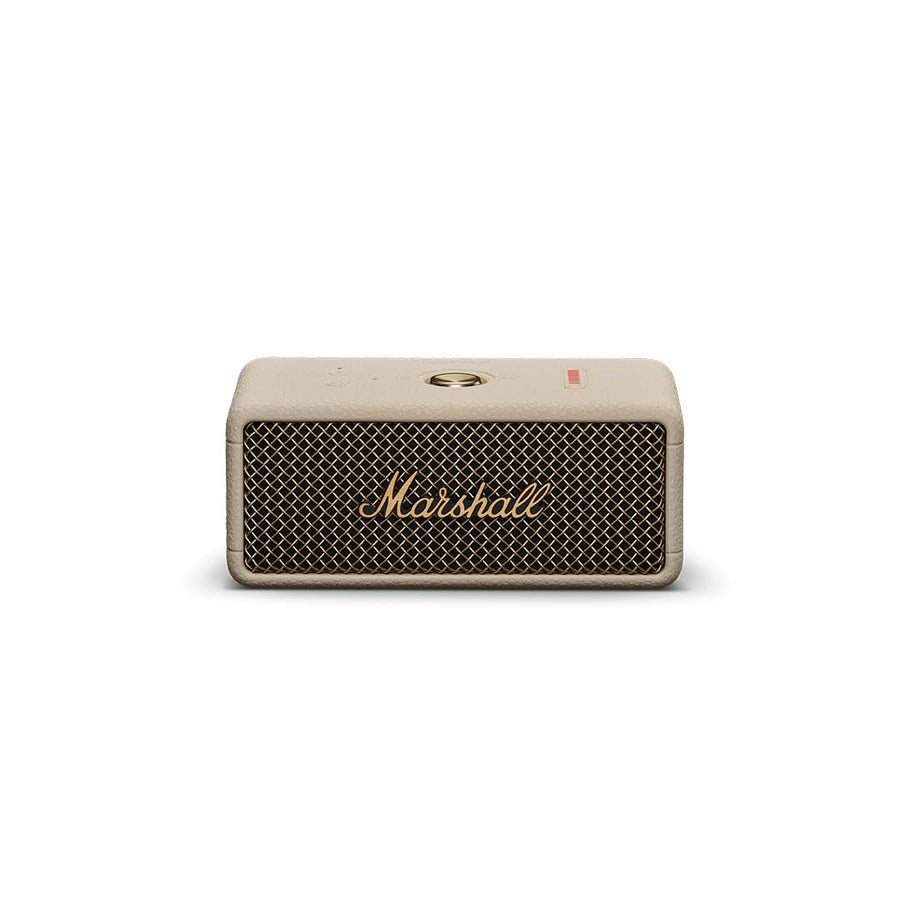 Marshall Emberton III Compact Portable Bluetooth Speaker, 32+ Hours Playtime, 360° Sound, Dust & Waterproof IP67 – Black & Brass