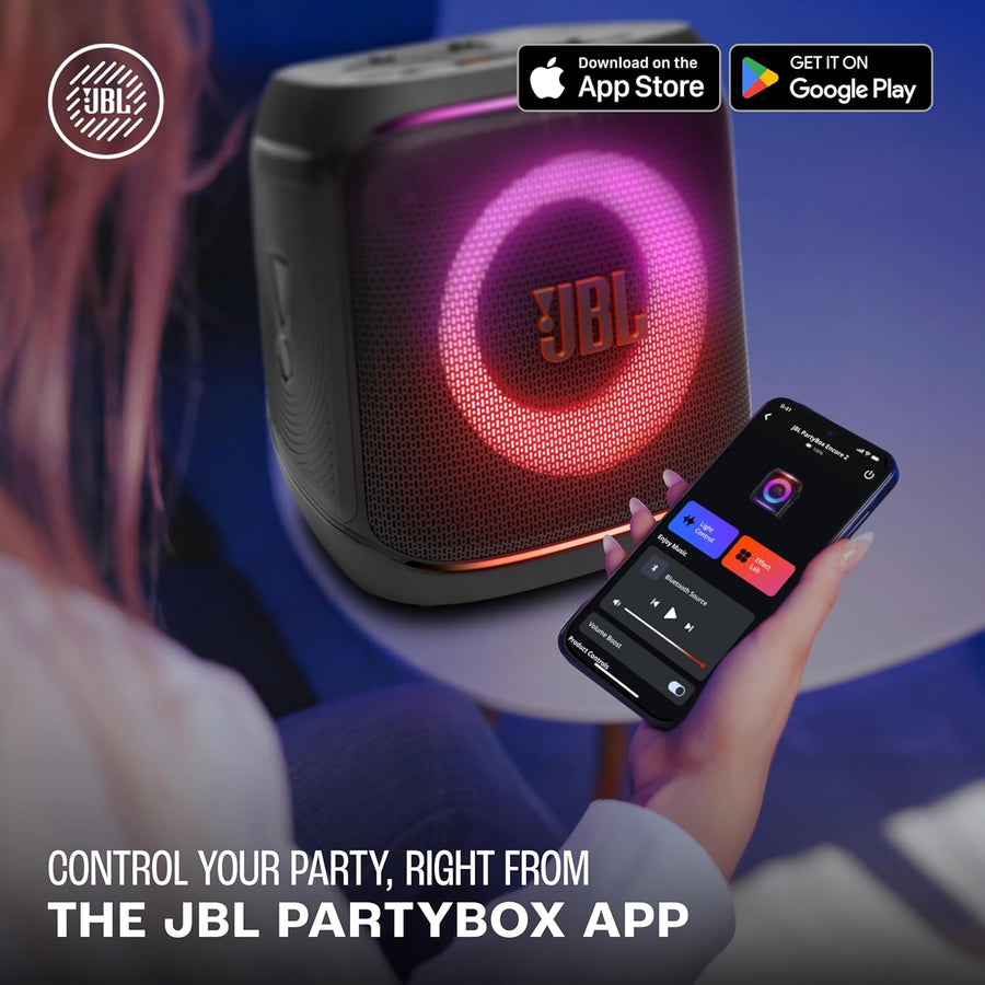 JBL Partybox Encore 2 with Mic, Wireless Bluetooth Party Speaker, (Black)