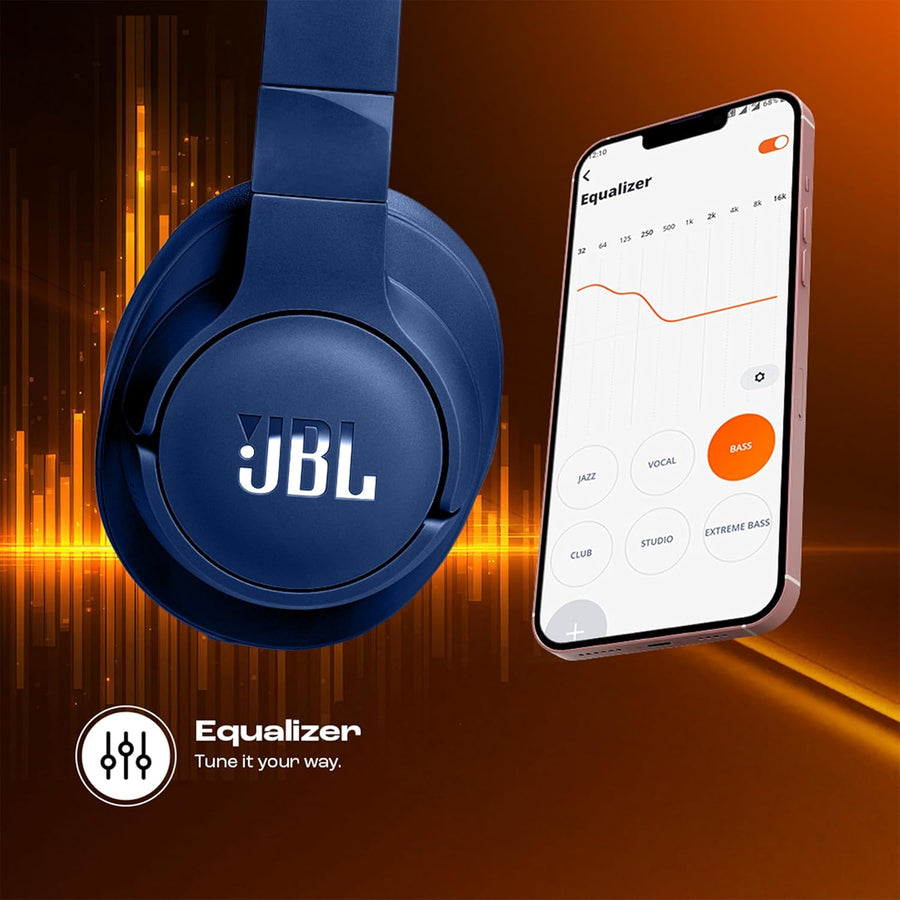 JBL Tune 770NC Wireless Over Ear ANC Headphones (Blue)