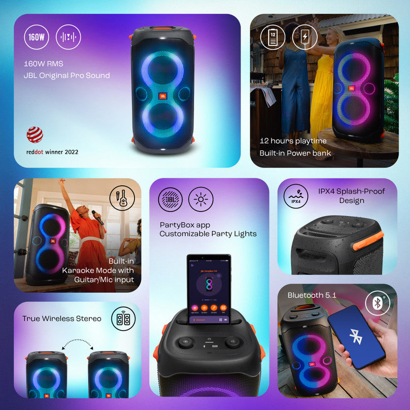 JBL Partybox 110 Bluetooth Party Speaker